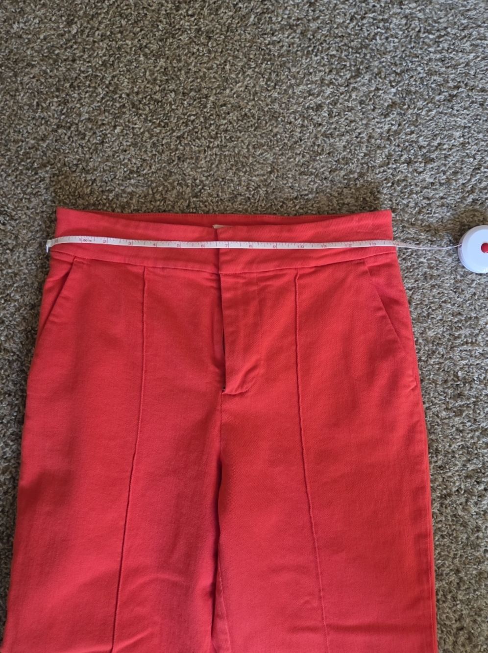 Alice + Olivia Bright Red Flared Jeans - Picture 5 of 9